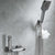Push Button Shower System Wall Mount Handshower Square Shower System with Shower Hose Dark Gray Slide Bar Not Included Clearhalo 'Bathroom Remodel & Bathroom Fixtures' 'Home Improvement' 'home_improvement' 'home_improvement_shower_faucets' 'Shower Faucets & Systems' 'shower_faucets' 'Showers & Bathtubs Plumbing' 'Showers & Bathtubs' 7126860