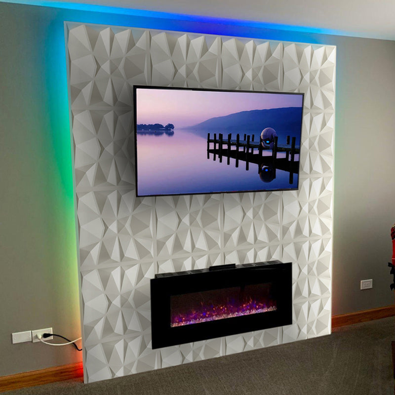 Modern Tin Backsplash Paneling Smooth Upholstered Wall Ceiling in Black and White Clearhalo 'Flooring 'Home Improvement' 'home_improvement' 'home_improvement_wall_paneling' 'Wall Paneling' 'wall_paneling' 'Walls & Ceilings' Walls and Ceiling' 7126934