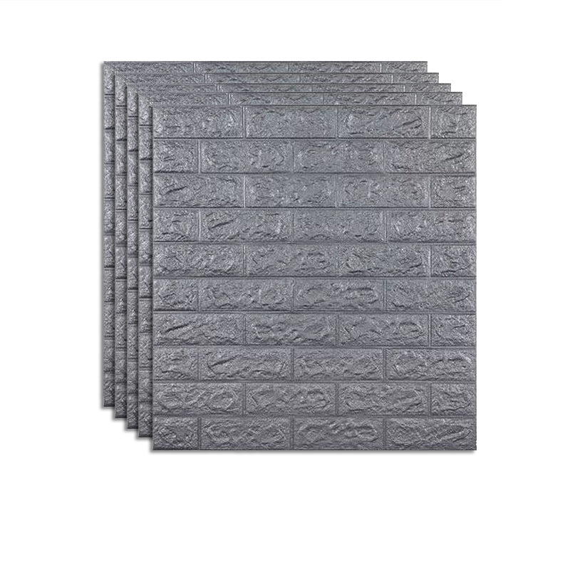 Backsplash Panels 3D Embossed Peel and Stick Wall Paneling for Living Room Grey Clearhalo 'Flooring 'Home Improvement' 'home_improvement' 'home_improvement_wall_paneling' 'Wall Paneling' 'wall_paneling' 'Walls & Ceilings' Walls and Ceiling' 7127031