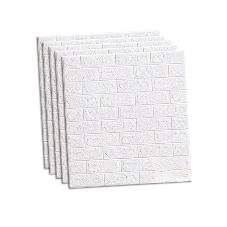 Backsplash Panels 3D Embossed Peel and Stick Wall Paneling for Living Room White Clearhalo 'Flooring 'Home Improvement' 'home_improvement' 'home_improvement_wall_paneling' 'Wall Paneling' 'wall_paneling' 'Walls & Ceilings' Walls and Ceiling' 7127035