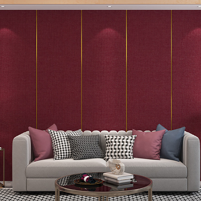 Modern Peel and Stick Panel Waterproof Wall Paneling for Living Room Burgundy Clearhalo 'Flooring 'Home Improvement' 'home_improvement' 'home_improvement_wall_paneling' 'Wall Paneling' 'wall_paneling' 'Walls & Ceilings' Walls and Ceiling' 7127077