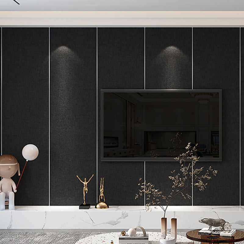 Modern Peel and Stick Panel Waterproof Wall Paneling for Living Room Black-Gray Clearhalo 'Flooring 'Home Improvement' 'home_improvement' 'home_improvement_wall_paneling' 'Wall Paneling' 'wall_paneling' 'Walls & Ceilings' Walls and Ceiling' 7127079