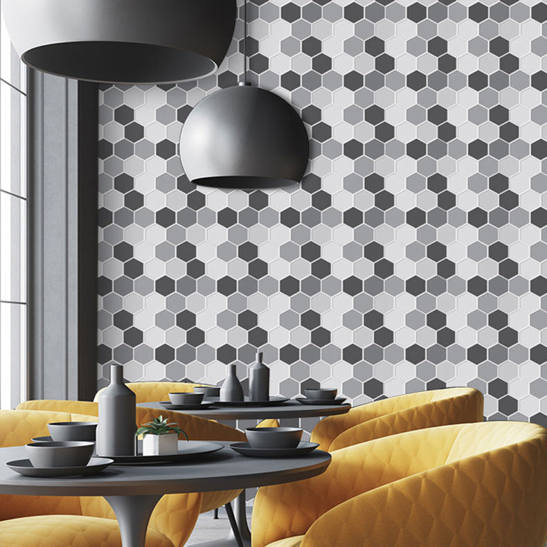 Mosaic Tile Wallpaper PVC Waterproof Peel & Stick Mosaic Tile with Hexagonal Shape Clearhalo 'Flooring 'Home Improvement' 'home_improvement' 'home_improvement_peel_stick_blacksplash' 'Peel & Stick Backsplash Tile' 'peel_stick_blacksplash' 'Walls & Ceilings' Walls and Ceiling' 7127122