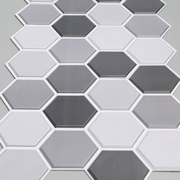 Mosaic Tile Wallpaper PVC Waterproof Peel & Stick Mosaic Tile with Hexagonal Shape Clearhalo 'Flooring 'Home Improvement' 'home_improvement' 'home_improvement_peel_stick_blacksplash' 'Peel & Stick Backsplash Tile' 'peel_stick_blacksplash' 'Walls & Ceilings' Walls and Ceiling' 7127124