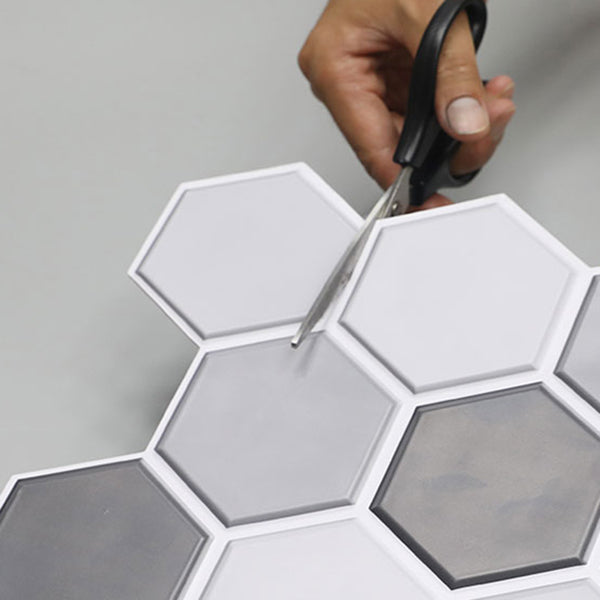 Mosaic Tile Wallpaper PVC Waterproof Peel & Stick Mosaic Tile with Hexagonal Shape Clearhalo 'Flooring 'Home Improvement' 'home_improvement' 'home_improvement_peel_stick_blacksplash' 'Peel & Stick Backsplash Tile' 'peel_stick_blacksplash' 'Walls & Ceilings' Walls and Ceiling' 7127125