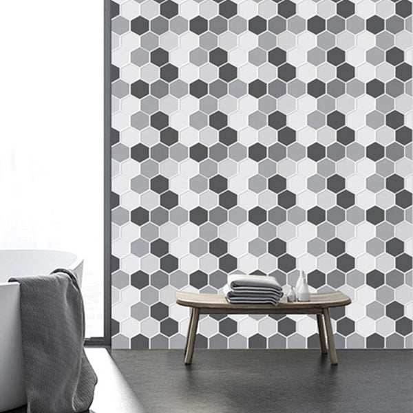 Mosaic Tile Wallpaper PVC Waterproof Peel & Stick Mosaic Tile with Hexagonal Shape Clearhalo 'Flooring 'Home Improvement' 'home_improvement' 'home_improvement_peel_stick_blacksplash' 'Peel & Stick Backsplash Tile' 'peel_stick_blacksplash' 'Walls & Ceilings' Walls and Ceiling' 7127126