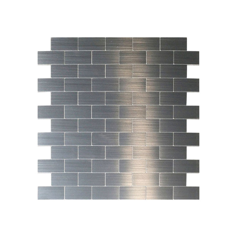 Square Peel & Stick Mosaic Tile Waterproof Mosaic Tile Wallpaper Silver Clearhalo 'Flooring 'Home Improvement' 'home_improvement' 'home_improvement_peel_stick_blacksplash' 'Peel & Stick Backsplash Tile' 'peel_stick_blacksplash' 'Walls & Ceilings' Walls and Ceiling' 7127182