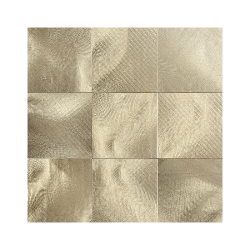 Square Peel & Stick Mosaic Tile Waterproof Mosaic Tile Wallpaper Gold Clearhalo 'Flooring 'Home Improvement' 'home_improvement' 'home_improvement_peel_stick_blacksplash' 'Peel & Stick Backsplash Tile' 'peel_stick_blacksplash' 'Walls & Ceilings' Walls and Ceiling' 7127184