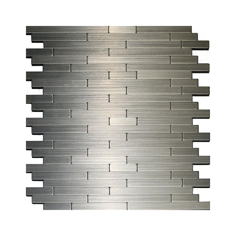 Square Peel & Stick Mosaic Tile Waterproof Mosaic Tile Wallpaper Champagne Silver Clearhalo 'Flooring 'Home Improvement' 'home_improvement' 'home_improvement_peel_stick_blacksplash' 'Peel & Stick Backsplash Tile' 'peel_stick_blacksplash' 'Walls & Ceilings' Walls and Ceiling' 7127192