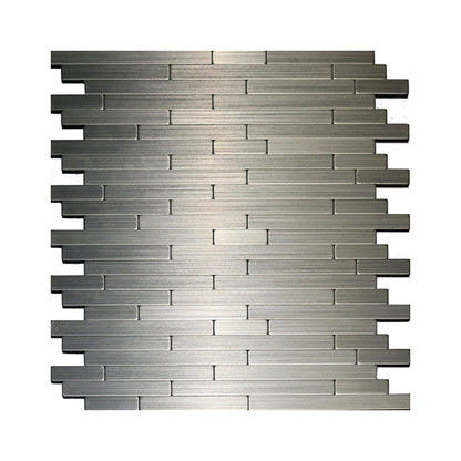 Square Peel & Stick Mosaic Tile Waterproof Mosaic Tile Wallpaper Champagne Silver Clearhalo 'Flooring 'Home Improvement' 'home_improvement' 'home_improvement_peel_stick_blacksplash' 'Peel & Stick Backsplash Tile' 'peel_stick_blacksplash' 'Walls & Ceilings' Walls and Ceiling' 7127192