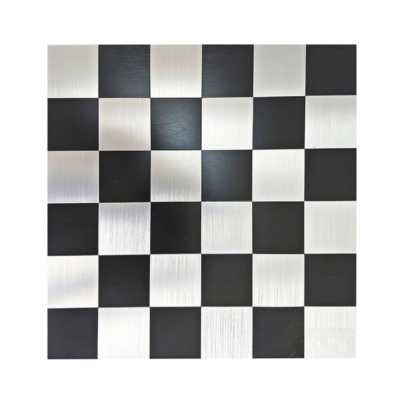 Square Peel & Stick Mosaic Tile Waterproof Mosaic Tile Wallpaper Black/ White Plaid Clearhalo 'Flooring 'Home Improvement' 'home_improvement' 'home_improvement_peel_stick_blacksplash' 'Peel & Stick Backsplash Tile' 'peel_stick_blacksplash' 'Walls & Ceilings' Walls and Ceiling' 7127195