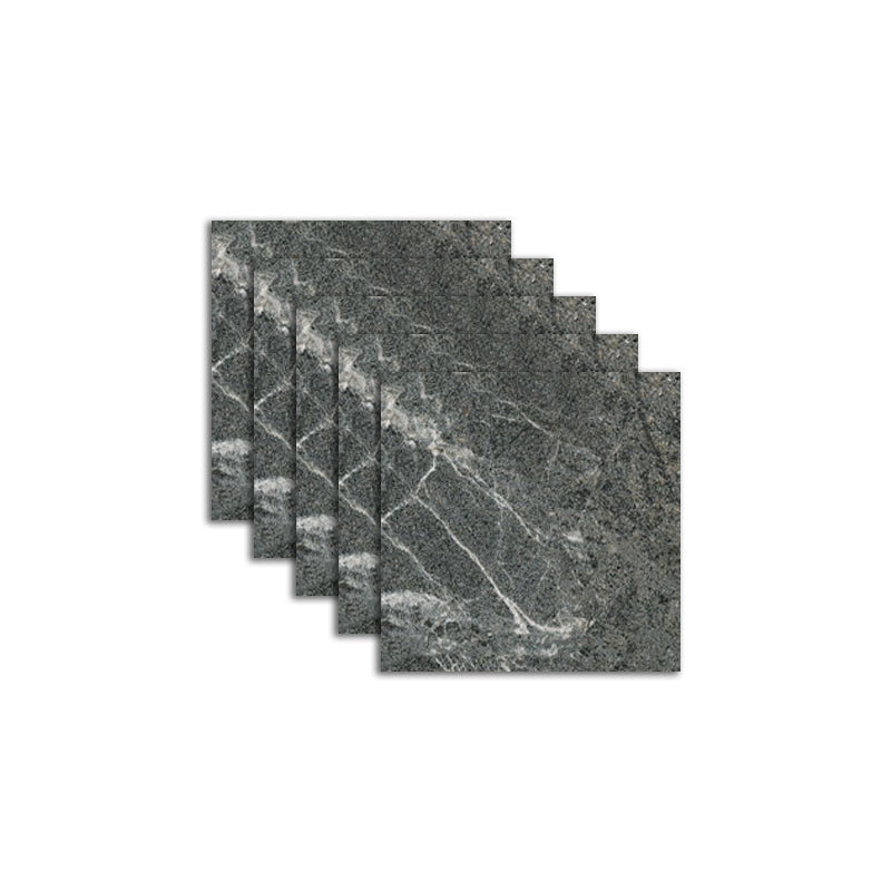Modern Vinyl Tile PVC Peel and Stick Marble Look Scratch Resistant Flooring Dark Gray Clearhalo 'Flooring 'Home Improvement' 'home_improvement' 'home_improvement_vinyl_flooring' 'Vinyl Flooring' 'vinyl_flooring' Walls and Ceiling' 7127347