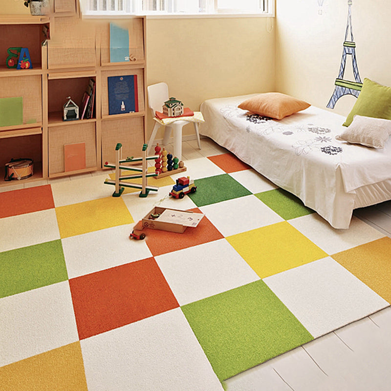 Indoor Carpet Tiles Square Color Block Level Loop Bedroom Carpet Tiles Clearhalo 'Carpet Tiles & Carpet Squares' 'carpet_tiles_carpet_squares' 'Flooring 'Home Improvement' 'home_improvement' 'home_improvement_carpet_tiles_carpet_squares' Walls and Ceiling' 7127352