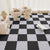 Carpet Tile 12" X 12" Loose Lay Level Loop Non-Skid Living Room Light Gray-Black Clearhalo 'Carpet Tiles & Carpet Squares' 'carpet_tiles_carpet_squares' 'Flooring 'Home Improvement' 'home_improvement' 'home_improvement_carpet_tiles_carpet_squares' Walls and Ceiling' 7127483
