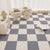Carpet Tile 12" X 12" Loose Lay Level Loop Non-Skid Living Room Dark Gray/ Beige Clearhalo 'Carpet Tiles & Carpet Squares' 'carpet_tiles_carpet_squares' 'Flooring 'Home Improvement' 'home_improvement' 'home_improvement_carpet_tiles_carpet_squares' Walls and Ceiling' 7127490