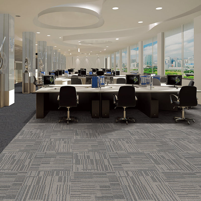 Carpet Tile 20" X 20" Glue Down or Adhesive Tabs Non-Skid Dining Room Light Gray Vinyl Clearhalo 'Carpet Tiles & Carpet Squares' 'carpet_tiles_carpet_squares' 'Flooring 'Home Improvement' 'home_improvement' 'home_improvement_carpet_tiles_carpet_squares' Walls and Ceiling' 7127553