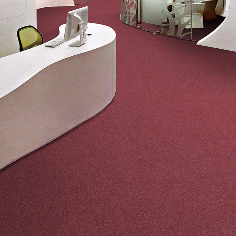 Carpet Tile 20" X 20" Glue Down or Adhesive Tabs Non-Skid Dining Room Red Asphalt Clearhalo 'Carpet Tiles & Carpet Squares' 'carpet_tiles_carpet_squares' 'Flooring 'Home Improvement' 'home_improvement' 'home_improvement_carpet_tiles_carpet_squares' Walls and Ceiling' 7127555