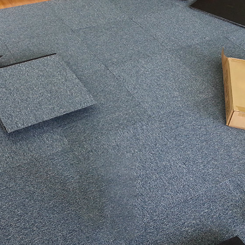 Carpet Tile 20" X 20" Glue Down or Adhesive Tabs Non-Skid Dining Room Light Blue Asphalt Clearhalo 'Carpet Tiles & Carpet Squares' 'carpet_tiles_carpet_squares' 'Flooring 'Home Improvement' 'home_improvement' 'home_improvement_carpet_tiles_carpet_squares' Walls and Ceiling' 7127559