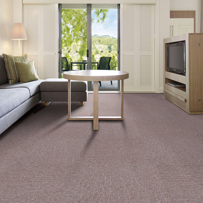 Carpet Tile 20" X 20" Glue Down or Adhesive Tabs Non-Skid Dining Room Purple Pink Asphalt Clearhalo 'Carpet Tiles & Carpet Squares' 'carpet_tiles_carpet_squares' 'Flooring 'Home Improvement' 'home_improvement' 'home_improvement_carpet_tiles_carpet_squares' Walls and Ceiling' 7127562