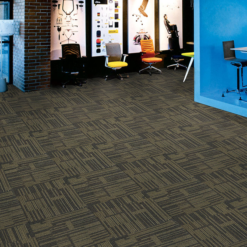 Carpet Tile 20" X 20" Glue Down or Adhesive Tabs Non-Skid Dining Room Army Green Vinyl Clearhalo 'Carpet Tiles & Carpet Squares' 'carpet_tiles_carpet_squares' 'Flooring 'Home Improvement' 'home_improvement' 'home_improvement_carpet_tiles_carpet_squares' Walls and Ceiling' 7127565