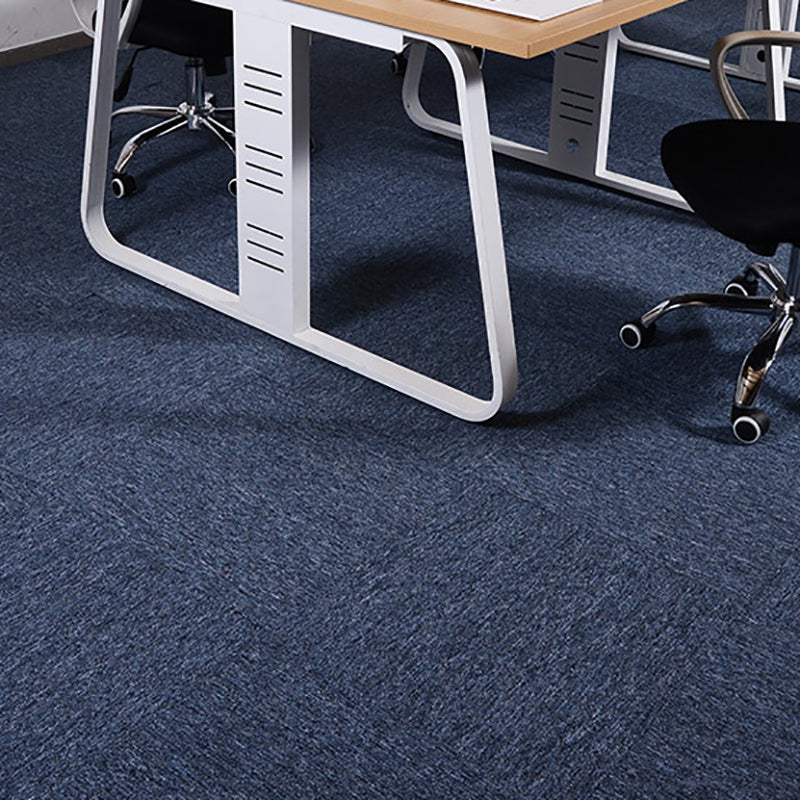 Carpet Tile 20" X 20" Glue Down or Adhesive Tabs Non-Skid Dining Room Royal Blue Asphalt Clearhalo 'Carpet Tiles & Carpet Squares' 'carpet_tiles_carpet_squares' 'Flooring 'Home Improvement' 'home_improvement' 'home_improvement_carpet_tiles_carpet_squares' Walls and Ceiling' 7127566