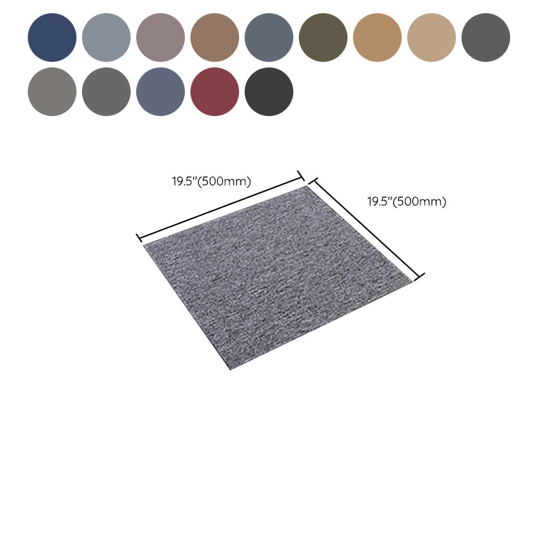 Carpet Tile 20" X 20" Glue Down or Adhesive Tabs Non-Skid Dining Room Clearhalo 'Carpet Tiles & Carpet Squares' 'carpet_tiles_carpet_squares' 'Flooring 'Home Improvement' 'home_improvement' 'home_improvement_carpet_tiles_carpet_squares' Walls and Ceiling' 7127568