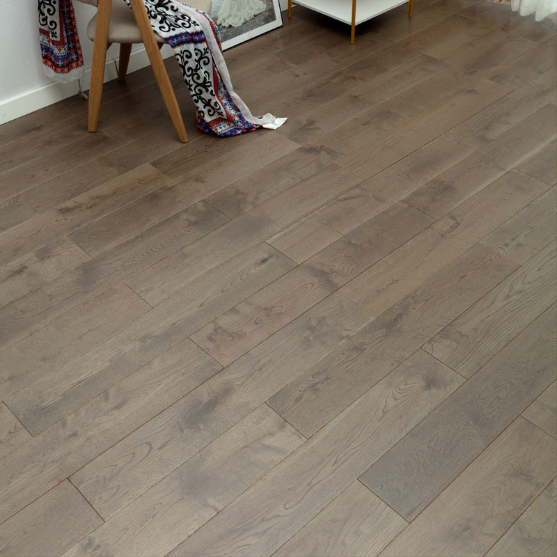 Modern Wood Tile Wire Brushed Water Resistant Click Lock Flooring Planks Walnut Clearhalo 'Flooring 'Hardwood Flooring' 'hardwood_flooring' 'Home Improvement' 'home_improvement' 'home_improvement_hardwood_flooring' Walls and Ceiling' 7127768