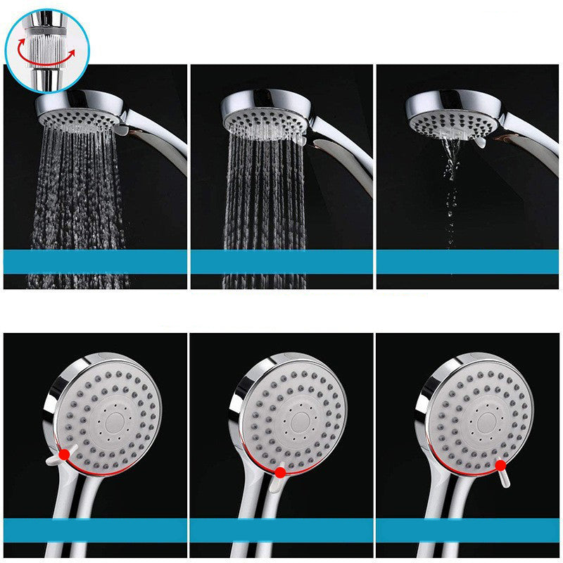 Classic Dual Shower Head Square Large Shower Head with Round Hand Shower Clearhalo 'Bathroom Remodel & Bathroom Fixtures' 'Home Improvement' 'home_improvement' 'home_improvement_shower_heads' 'Shower Heads' 'shower_heads' 'Showers & Bathtubs Plumbing' 'Showers & Bathtubs' 7127800
