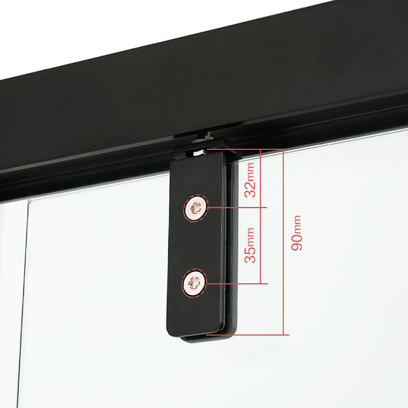 Narrow Edge Semi Frameless Shower Door Tempered Glass Single Sliding Shower Door Clearhalo 'Bathroom Remodel & Bathroom Fixtures' 'Home Improvement' 'home_improvement' 'home_improvement_shower_tub_doors' 'Shower and Tub Doors' 'shower_tub_doors' 'Showers & Bathtubs' 7128039