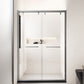 Narrow Edge Semi Frameless Shower Door Tempered Glass Double Sliding Shower Door Clearhalo 'Bathroom Remodel & Bathroom Fixtures' 'Home Improvement' 'home_improvement' 'home_improvement_shower_tub_doors' 'Shower and Tub Doors' 'shower_tub_doors' 'Showers & Bathtubs' 7128050