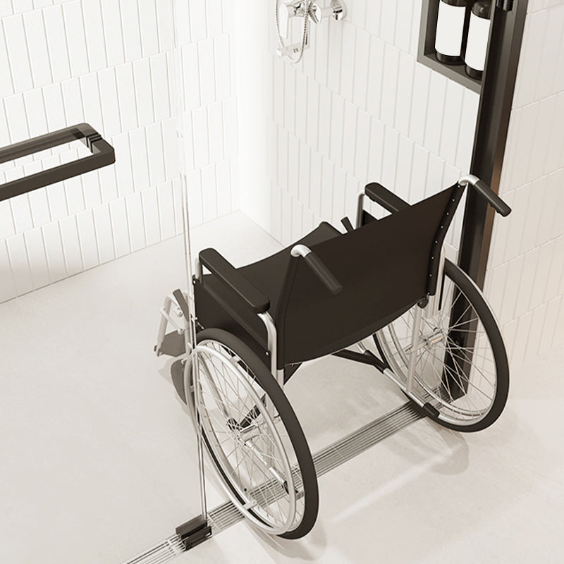 Bypass Semi Frameless Shower Door Tempered Glass Shower Door in Black Clearhalo 'Bathroom Remodel & Bathroom Fixtures' 'Home Improvement' 'home_improvement' 'home_improvement_shower_tub_doors' 'Shower and Tub Doors' 'shower_tub_doors' 'Showers & Bathtubs' 7128074