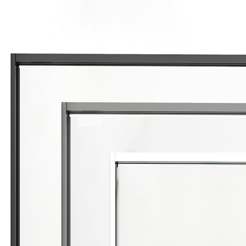 Bypass Semi Frameless Shower Door Tempered Glass Shower Door in Black Clearhalo 'Bathroom Remodel & Bathroom Fixtures' 'Home Improvement' 'home_improvement' 'home_improvement_shower_tub_doors' 'Shower and Tub Doors' 'shower_tub_doors' 'Showers & Bathtubs' 7128077