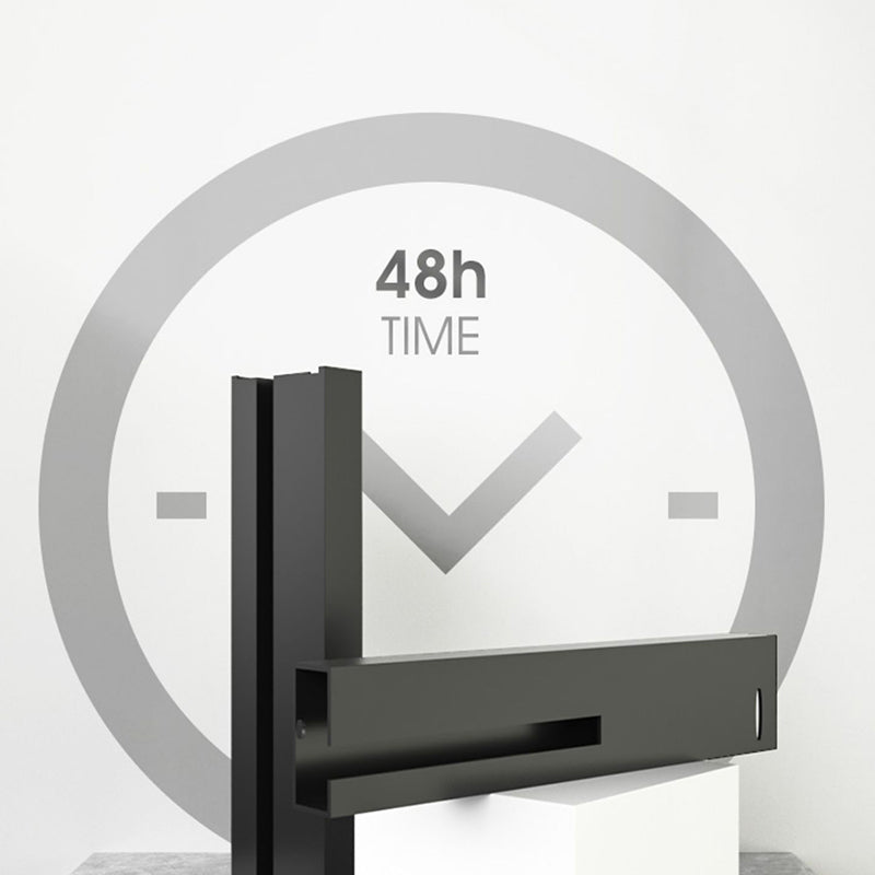 Black Full Frame One-line Pivot Door, Tempered Glass Shower Door Clearhalo 'Bathroom Remodel & Bathroom Fixtures' 'Home Improvement' 'home_improvement' 'home_improvement_shower_tub_doors' 'Shower and Tub Doors' 'shower_tub_doors' 'Showers & Bathtubs' 7128104