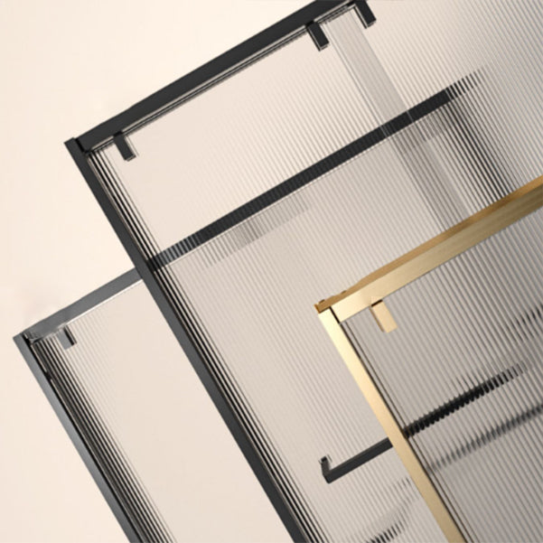 Double Sliding Shower Doors Black Tempered Glass Shower Bath Door Clearhalo 'Bathroom Remodel & Bathroom Fixtures' 'Home Improvement' 'home_improvement' 'home_improvement_shower_tub_doors' 'Shower and Tub Doors' 'shower_tub_doors' 'Showers & Bathtubs' 7128142