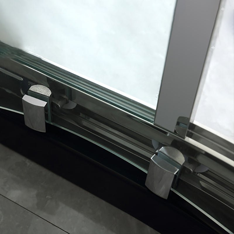 Round Stainless Steel Shower Enclosure Easy Clean Glass Shower Stall Clearhalo 'Bathroom Remodel & Bathroom Fixtures' 'Home Improvement' 'home_improvement' 'home_improvement_shower_stalls_enclosures' 'Shower Stalls & Enclosures' 'shower_stalls_enclosures' 'Showers & Bathtubs' 7128549