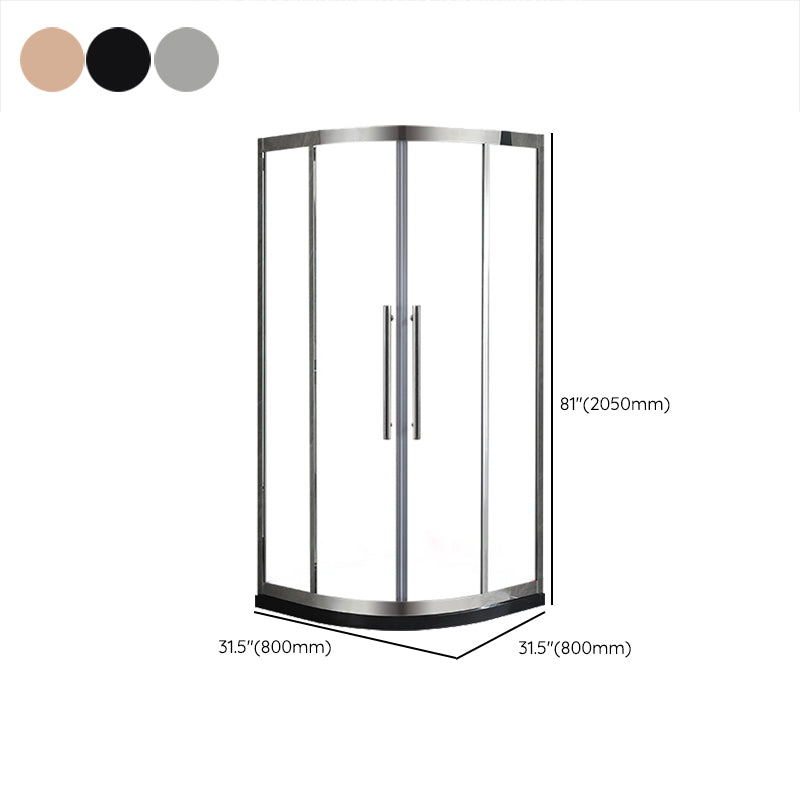 Round Stainless Steel Shower Enclosure Easy Clean Glass Shower Stall Clearhalo 'Bathroom Remodel & Bathroom Fixtures' 'Home Improvement' 'home_improvement' 'home_improvement_shower_stalls_enclosures' 'Shower Stalls & Enclosures' 'shower_stalls_enclosures' 'Showers & Bathtubs' 7128551