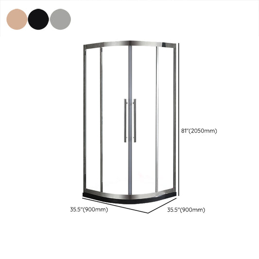 Round Stainless Steel Shower Enclosure Easy Clean Glass Shower Stall Clearhalo 'Bathroom Remodel & Bathroom Fixtures' 'Home Improvement' 'home_improvement' 'home_improvement_shower_stalls_enclosures' 'Shower Stalls & Enclosures' 'shower_stalls_enclosures' 'Showers & Bathtubs' 7128552