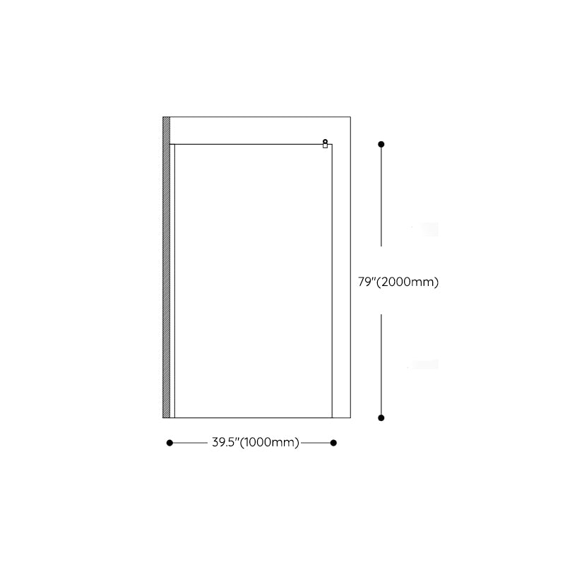 Tempered Glass Transparent Alcove Shower Enclosure with Header Clearhalo 'Bathroom Remodel & Bathroom Fixtures' 'Home Improvement' 'home_improvement' 'home_improvement_shower_stalls_enclosures' 'Shower Stalls & Enclosures' 'shower_stalls_enclosures' 'Showers & Bathtubs' 7128569
