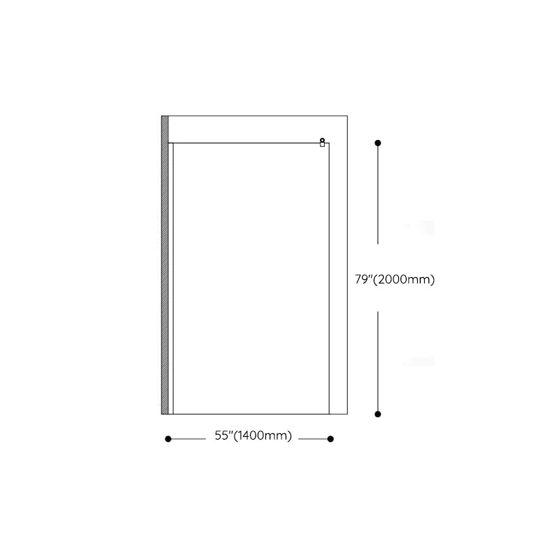 Tempered Glass Transparent Alcove Shower Enclosure with Header Clearhalo 'Bathroom Remodel & Bathroom Fixtures' 'Home Improvement' 'home_improvement' 'home_improvement_shower_stalls_enclosures' 'Shower Stalls & Enclosures' 'shower_stalls_enclosures' 'Showers & Bathtubs' 7128572