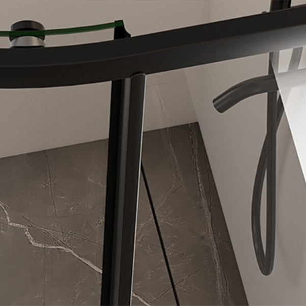 Round Frame Shower Enclosure Double Sliding Tempered Glass Shower Stall Clearhalo 'Bathroom Remodel & Bathroom Fixtures' 'Home Improvement' 'home_improvement' 'home_improvement_shower_stalls_enclosures' 'Shower Stalls & Enclosures' 'shower_stalls_enclosures' 'Showers & Bathtubs' 7128593