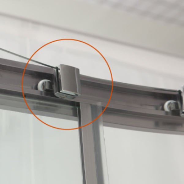 Round Shower Kit Double Sliding Tempered Glass Shower Enclosure Clearhalo 'Bathroom Remodel & Bathroom Fixtures' 'Home Improvement' 'home_improvement' 'home_improvement_shower_stalls_enclosures' 'Shower Stalls & Enclosures' 'shower_stalls_enclosures' 'Showers & Bathtubs' 7128612