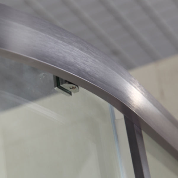 Round Shower Kit Double Sliding Tempered Glass Shower Enclosure Clearhalo 'Bathroom Remodel & Bathroom Fixtures' 'Home Improvement' 'home_improvement' 'home_improvement_shower_stalls_enclosures' 'Shower Stalls & Enclosures' 'shower_stalls_enclosures' 'Showers & Bathtubs' 7128613