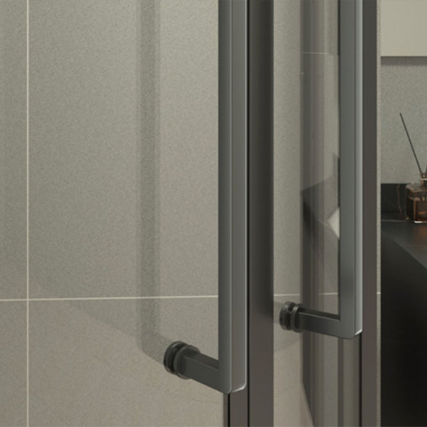 Framed Double Sliding Shower Enclosure Round Shower Enclosure Clearhalo 'Bathroom Remodel & Bathroom Fixtures' 'Home Improvement' 'home_improvement' 'home_improvement_shower_stalls_enclosures' 'Shower Stalls & Enclosures' 'shower_stalls_enclosures' 'Showers & Bathtubs' 7128709