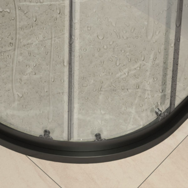 Framed Double Sliding Shower Enclosure Round Shower Enclosure Clearhalo 'Bathroom Remodel & Bathroom Fixtures' 'Home Improvement' 'home_improvement' 'home_improvement_shower_stalls_enclosures' 'Shower Stalls & Enclosures' 'shower_stalls_enclosures' 'Showers & Bathtubs' 7128710