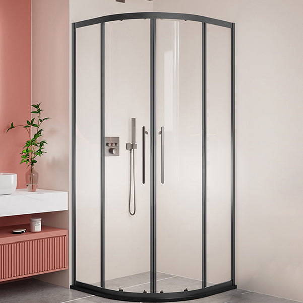 Double Sliding Easy Clean Glass Shower Stall Clear Framed Shower Enclosure Clearhalo 'Bathroom Remodel & Bathroom Fixtures' 'Home Improvement' 'home_improvement' 'home_improvement_shower_stalls_enclosures' 'Shower Stalls & Enclosures' 'shower_stalls_enclosures' 'Showers & Bathtubs' 7128722