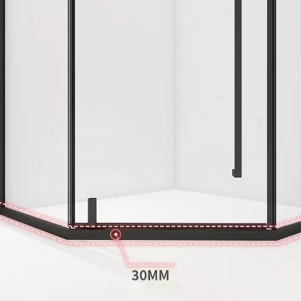 304 Stainless Steel Frame Shower Enclosure with 2 Door Handle Clearhalo 'Bathroom Remodel & Bathroom Fixtures' 'Home Improvement' 'home_improvement' 'home_improvement_shower_stalls_enclosures' 'Shower Stalls & Enclosures' 'shower_stalls_enclosures' 'Showers & Bathtubs' 7128750