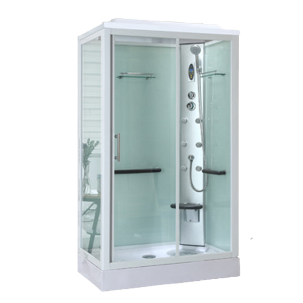 Round Tempered Glass Shower Stall Easy Clean Glass Shower Stall 47"L x 31"W x 86"H Clearhalo 'Bathroom Remodel & Bathroom Fixtures' 'Home Improvement' 'home_improvement' 'home_improvement_shower_stalls_enclosures' 'Shower Stalls & Enclosures' 'shower_stalls_enclosures' 'Showers & Bathtubs' 7128799
