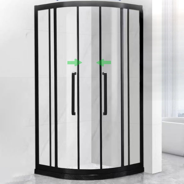 Clear Tempered Glass Shower Enclosure Double Sliding Shower Enclosure Clearhalo 'Bathroom Remodel & Bathroom Fixtures' 'Home Improvement' 'home_improvement' 'home_improvement_shower_stalls_enclosures' 'Shower Stalls & Enclosures' 'shower_stalls_enclosures' 'Showers & Bathtubs' 7128917