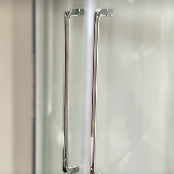 Framed Double Sliding Shower Enclosure Tempered Glass Shower Enclosure Clearhalo 'Bathroom Remodel & Bathroom Fixtures' 'Home Improvement' 'home_improvement' 'home_improvement_shower_stalls_enclosures' 'Shower Stalls & Enclosures' 'shower_stalls_enclosures' 'Showers & Bathtubs' 7128940