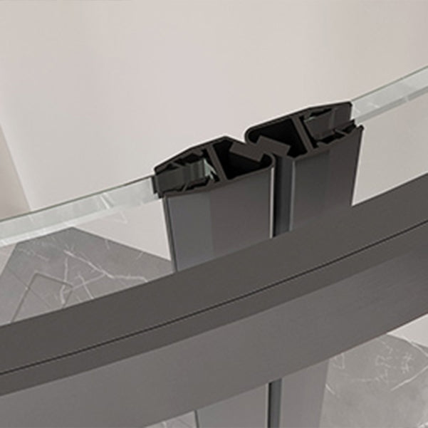 Framed Double Sliding Shower Stall Tempered Glass Shower Stall Clearhalo 'Bathroom Remodel & Bathroom Fixtures' 'Home Improvement' 'home_improvement' 'home_improvement_shower_stalls_enclosures' 'Shower Stalls & Enclosures' 'shower_stalls_enclosures' 'Showers & Bathtubs' 7128966